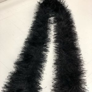 Hand knitted black scarf